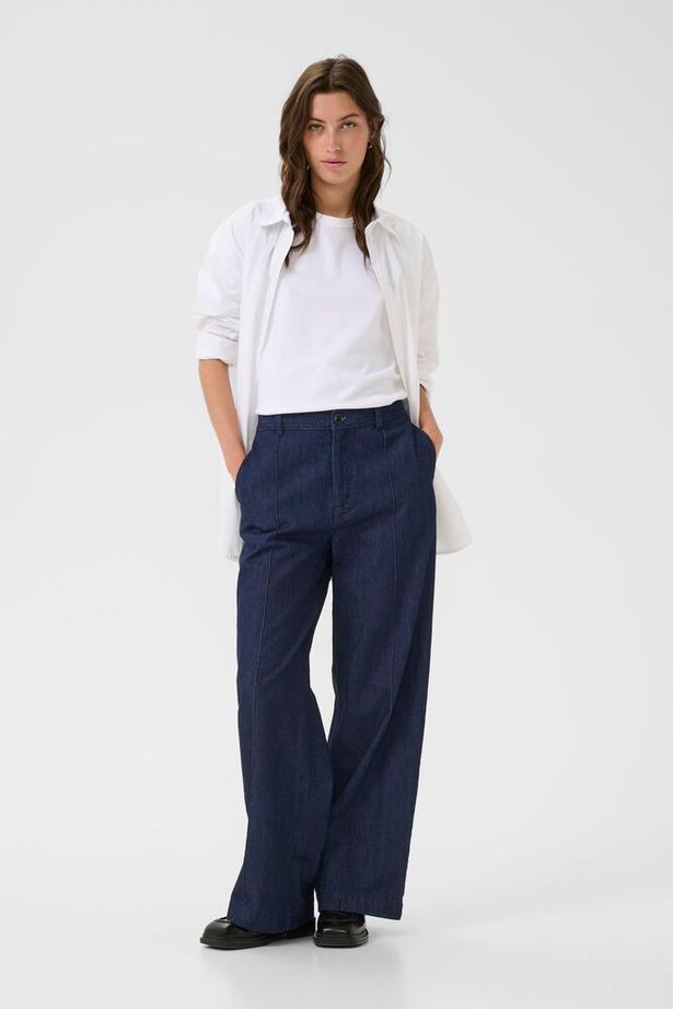Part Two - SaranaPW - Loose Fit Wide Leg Jean in Dark Blue (30309971)