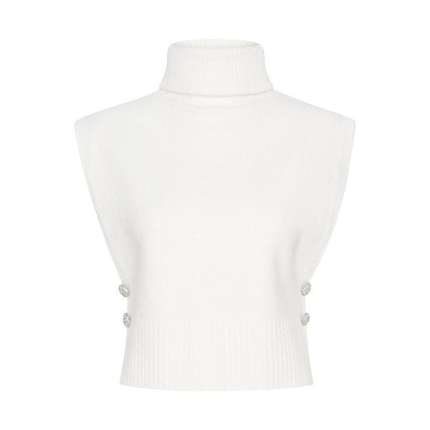 CREAM - CRGinger Knitted Slipover in Snow White (10613068)