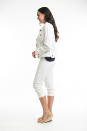 Orientique - Essentials - Short Cotton/Linen Mix Jacket (62617)