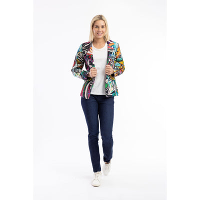 Orientique - Jailhouse Rock - Bold printed cotton blazer (62736)