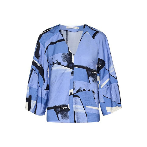 InWear - NaomiIW - Cropped Sleeve V Neck Blouse (2 colours)