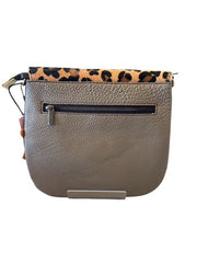 Soruka - Lucy - Printed Leather Crossbody/Shoulder Bag in Beige/Animal Print (81201)