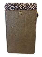 Soruka - GIA - Phone Bag In Shades of Green Leather with Print Flap (83019) (3 colours)