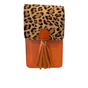 Soruka - GIA - Phone Bags In Orange or Yellow Leather with Print Flap (83021) (2 colours)
