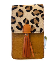 Soruka - GIA - Phone Bags In Orange or Yellow Leather with Print Flap (83021) (2 colours)