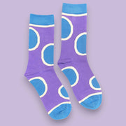 Jess & Lou - Purple and Blue Ladies Bamboo Socks (BW121)