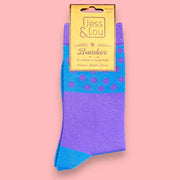 Jess & Lou - Purple and Blue Ladies Bamboo Socks (BW131)
