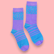 Jess & Lou - Purple and Blue Ladies Bamboo Socks (BW131)