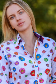 Claudio Lugli - Ladies Cotton Shirt - Blooming Bliss Daisy (CLW2405)