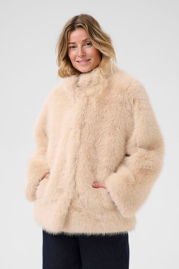 Cream - CRFrimia Faux Fur Jacket in Ancient Scroll (10614013)