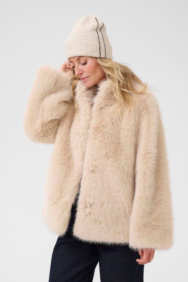 Cream - CRFrimia Faux Fur Jacket in Ancient Scroll (10614013)