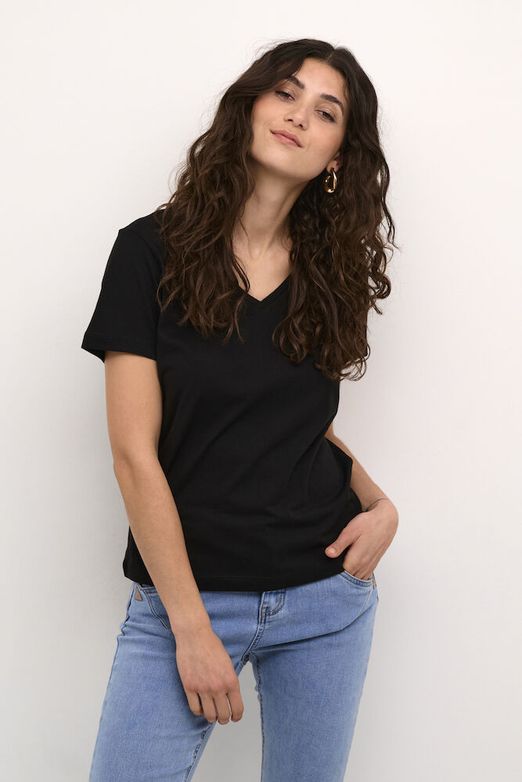 CREAM - Naia Short Sleeve V Neck Tee Shirt (5 colours) (10604508)