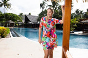 Orientique - Nevis - A-Line Contemporary Short Sleeve Dress (81298)