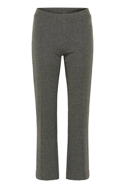 Part Two - PontasPW Easy Fit Straight Leg Trouser in Salt & Pepper Black
