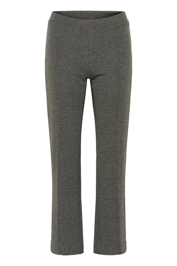 Part Two - PontasPW Easy Fit Straight Leg Trouser in Salt & Pepper Black