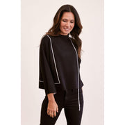 SEE SAW - Funnel Neck Long Sleeve Cropped Length Jumper (SS247) 2 colours