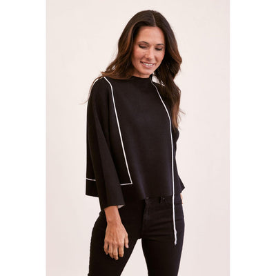 SEE SAW - Funnel Neck Long Sleeve Cropped Length Jumper (SS247) 2 colours