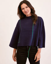 SEE SAW - Funnel Neck Long Sleeve Cropped Length Jumper (SS247) 2 colours