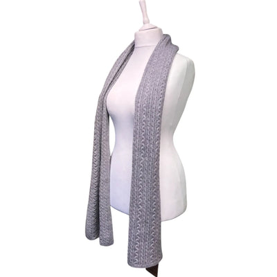 Jess & Lou - Cosy Soft Cable Knit Scarf in Charcoal (SW649)