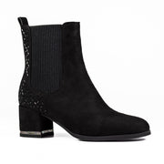 Lunar Shoes - Aurora -Faux Suede Black Ankle Boot (GLX011 BK)