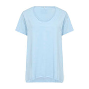 CREAM - CRSina V Neck Cotton T Shirt in Light Blue (10612207)