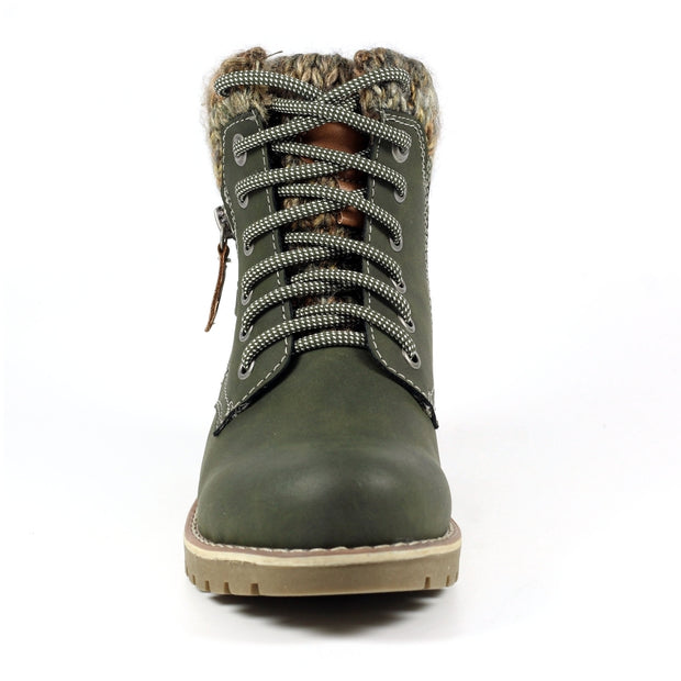 Lunar Shoes - Millie -Olive Waterproof Ankle Boot (GLB123 OL)