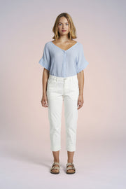Mat De Misaine - Pimorico - 3/4 Length Cotton Trouser in Indigo