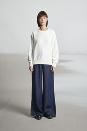 Mat De Misaine - Marly - Ribbed Sweatshirt in Cream