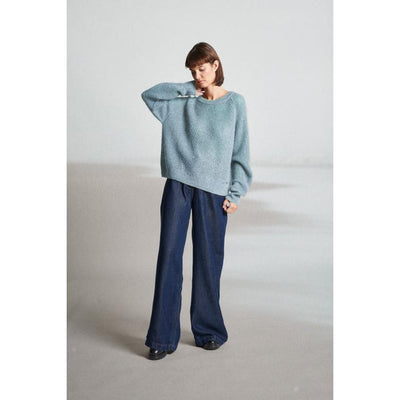 Mat De Misaine - Topazo - Chunky Knit Jumper with Buttoned Detailing on Back