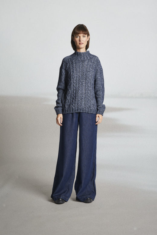 Mat De Misaine - Tynda - Chunky Crew Neck Soft Cable Knit Jumper