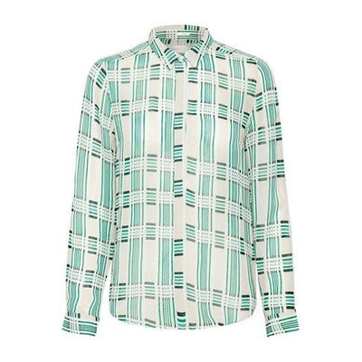 InWear - Hayden Floaty Shirt in Pale Green & White